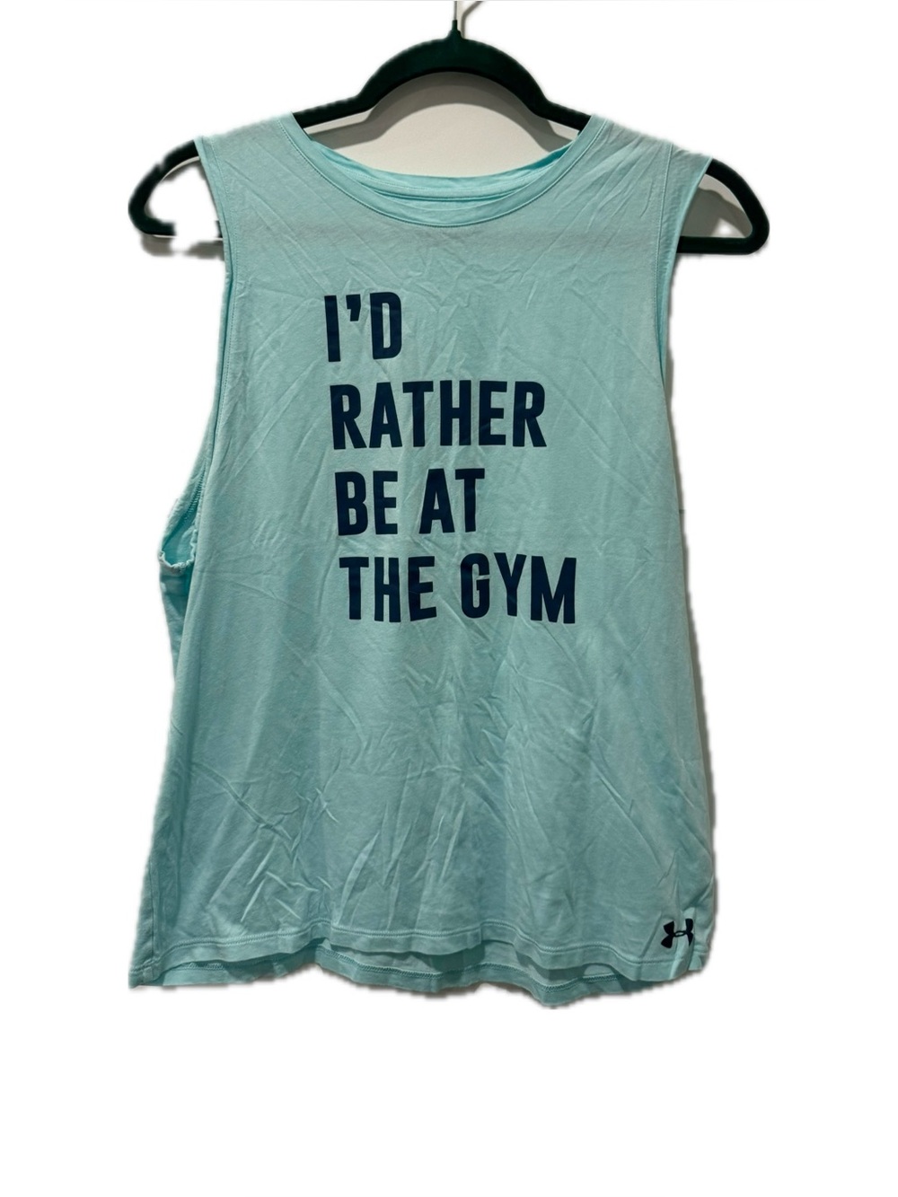 Under Armour “I’d Rather Be At The Gym” Tank in Blue
